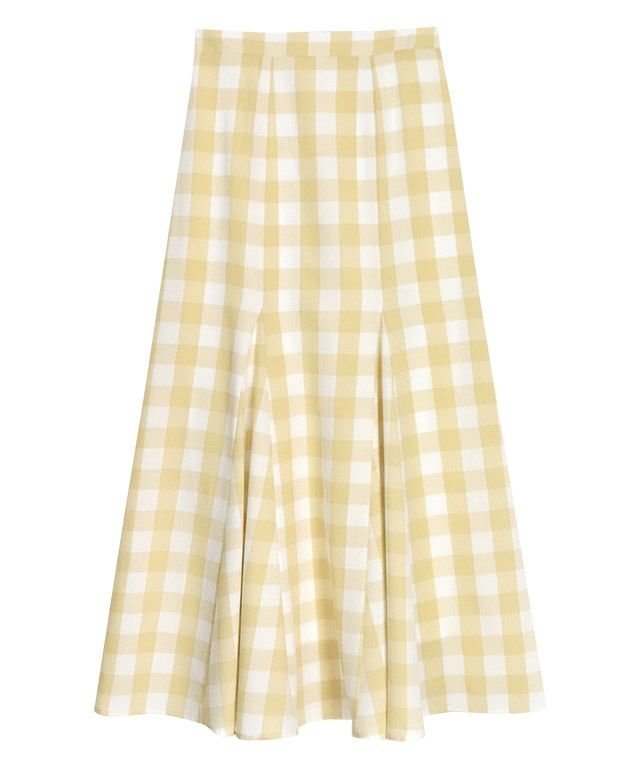 【ピエロ/Pierrot】のチェックマーメイドスカート インテリア・キッズ・メンズ・レディースファッション・服の通販 founy(ファニー) 　ファッション　Fashion　レディースファッション　WOMEN　スカート　Skirt　シンプル　Simple　ジョーゼット　Georgette　チェック　Check　トレンド　Trend　プチプライス・低価格　Affordable　マーメイド　Mermaid　イエロー|ID: prp329100004315769 ipo3291000000031277594