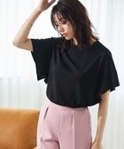 【ピエロ/Pierrot】の接触冷感フレアスリーブTシャツ ブラック|ID: prp329100004315818 ipo3291000000031990100