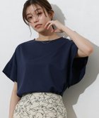【ピエロ/Pierrot】の接触冷感フレアスリーブTシャツ ネイビー|ID: prp329100004315818 ipo3291000000031990103