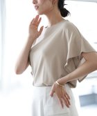 【ピエロ/Pierrot】の接触冷感フレアスリーブTシャツ グレージュ|ID: prp329100004315818 ipo3291000000031990105