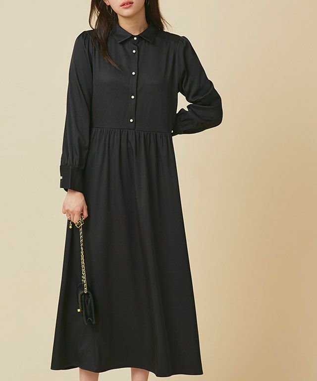 【ピエロ/Pierrot】のパールボタンシャツワンピース インテリア・キッズ・メンズ・レディースファッション・服の通販 founy(ファニー) https://founy.com/ ファッション Fashion レディースファッション WOMEN ワンピース Dress シャツワンピース Shirt Dresses 2025年 2025 2025春夏・S/S Ss,Spring/Summer,2025 ギャザー Gather パール Pearl フロント Front プチプライス・低価格 Affordable エレガント 上品 Elegant |ID: prp329100004334162 ipo3291000000031554576
