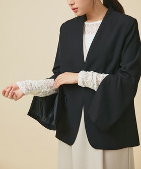 【ピエロ/Pierrot】 2wayスリーブノーカラージャケット人気、トレンドファッション・服の通販 founy(ファニー) ファッション Fashion レディースファッション WOMEN アウター Coat Outerwear ジャケット Jackets ノーカラージャケット No Collar Leather Jackets 送料無料 Free Shipping 2024年 2024 2024-2025秋冬・A/W Aw/Autumn/Winter/Fw/Fall/2024-2025 インナー Inner シンプル Simple ジャケット Jacket スリーブ Sleeve プチプライス・低価格 Affordable |ID:prp329100004334163