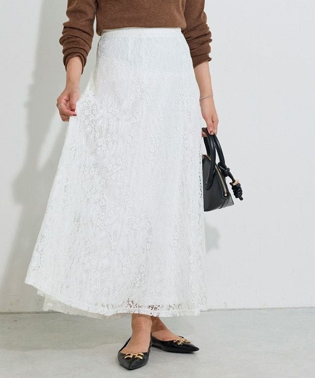 【ピエロ/Pierrot】のレースセミフレアスカート 人気、トレンドファッション・服の通販 founy(ファニー) 　ファッション　Fashion　レディースファッション　Fashion for Women　スカート　Skirts　Aライン・フレアスカート　A-Line & Flared Skirts　シンプル　Simple, Minimal　フレア　Flare, Flared　プチプライス・低価格　Affordable / Budget Price　レース　Lace, Lace Fabric　 other-1|ID: prp329100004334166 ipo3291000000036121677