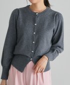 【ピエロ/Pierrot】のハートボタンニットカーディガン 166cm / 杢チャコール / M|ID: prp329100004337731 ipo3291000000036307086