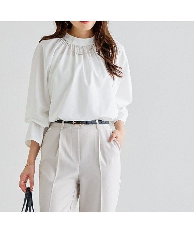 【ピエロ/Pierrot】のキャンディースリーブギャザーブラウス インテリア・キッズ・メンズ・レディースファッション・服の通販 founy(ファニー) ファッション Fashion レディースファッション Fashion for Women トップス・カットソー Cut & Sew Tops シャツ・ブラウス・オフィスカジュアル Elegant Blouses & Button-Ups ギャザー Gathered, Ruffled スリーブ Sleeve, Long Sleeve / Short Sleeve フェミニン Feminine, Girly プチプライス・低価格 Affordable / Budget Price エレガント 上品 Elegant 166cm / オフホワイト / M|ID: prp329100004337740 ipo3291000000036121719