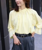 【ピエロ/Pierrot】のキャンディースリーブギャザーブラウス 人気、トレンドファッション・服の通販 founy(ファニー) ファッション Fashion レディースファッション Fashion for Women トップス・カットソー Cut & Sew Tops シャツ・ブラウス・オフィスカジュアル Elegant Blouses & Button-Ups ギャザー Gathered, Ruffled スリーブ Sleeve, Long Sleeve / Short Sleeve フェミニン Feminine, Girly プチプライス・低価格 Affordable / Budget Price エレガント 上品 Elegant thumbnail 163cm / イエロー / M|ID: prp329100004337740 ipo3291000000036121728