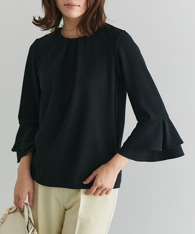 【ピエロ/Pierrot】のティアードスリーブTブラウス 人気、トレンドファッション・服の通販 founy(ファニー) ファッション Fashion レディースファッション Fashion for Women トップス・カットソー Cut & Sew Tops シャツ・ブラウス・オフィスカジュアル Elegant Blouses & Button-Ups カットソー Cut and Sewn Top ジョーゼット Georgette, Semi-Sheer Fabric プチプライス・低価格 Affordable / Budget Price エレガント 上品 Elegant other-1|ID: prp329100004341036 ipo3291000000036307090