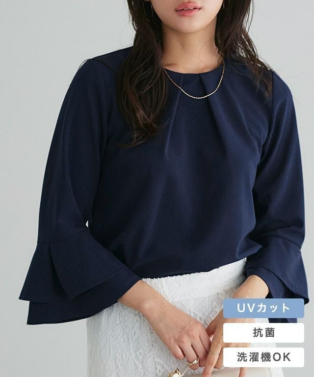 【ピエロ/Pierrot】のティアードスリーブTブラウス インテリア・キッズ・メンズ・レディースファッション・服の通販 founy(ファニー) ファッション Fashion レディースファッション Fashion for Women トップス・カットソー Cut & Sew Tops シャツ・ブラウス・オフィスカジュアル Elegant Blouses & Button-Ups カットソー Cut and Sewn Top ジョーゼット Georgette, Semi-Sheer Fabric プチプライス・低価格 Affordable / Budget Price エレガント 上品 Elegant ティアードスリーブTブラウス|ID: prp329100004341036 ipo3291000000036307092