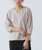 【ピエロ/Pierrot】のランタンスリーブキーネックTブラウス 人気、トレンドファッション・服の通販 founy(ファニー) ファッション Fashion レディースファッション Fashion for Women トップス・カットソー Cut & Sew Tops シャツ・ブラウス・オフィスカジュアル Elegant Blouses & Button-Ups カットソー Cut and Sewn Top シンプル Simple, Minimal ジョーゼット Georgette, Semi-Sheer Fabric スリーブ Sleeve, Long Sleeve / Short Sleeve プチプライス・低価格 Affordable / Budget Price thumbnail 167cm / グレー / M|ID: prp329100004341038 ipo3291000000036330589