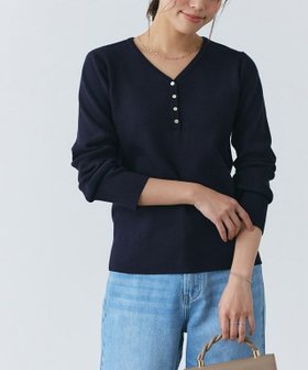 【ピエロ/Pierrot】 多機能ヘンリーVネックニットプルオーバー人気、トレンドファッション・服の通販 founy(ファニー) ファッション Fashion レディースファッション WOMEN トップス・カットソー Tops/Tshirt ニット Knit Tops プルオーバー Pullover Vネック V-Neck 送料無料 Free Shipping 2025年 2025 2025春夏・S/S Ss,Spring/Summer,2025 ウォッシャブル Washable シンプル Simple プチプライス・低価格 Affordable エレガント 上品 Elegant 抗菌 Antibacterial |ID:prp329100004347281