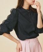 【ピエロ/Pierrot】のフロッキードットチュールパフブラウス 人気、トレンドファッション・服の通販 founy(ファニー) ファッション Fashion レディースファッション Fashion for Women トップス・カットソー Cut & Sew Tops シャツ・ブラウス・オフィスカジュアル Elegant Blouses & Button-Ups おすすめ Recommended / Our Picks チュール Tulip, Tulip Motif トレンド Trend, Trending Now ドット Polka Dot, Dot Pattern プチプライス・低価格 Affordable / Budget Price ボトム Bottoms, Lower Wear thumbnail 166cm / ブラック / M|ID: prp329100004352576 ipo3291000000036121913