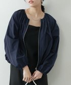 【ピエロ/Pierrot】の撥水・UVカットノーカラーギャザーブルゾン 167cm / ネイビー / M|ID: prp329100004364377 ipo3291000000031767804