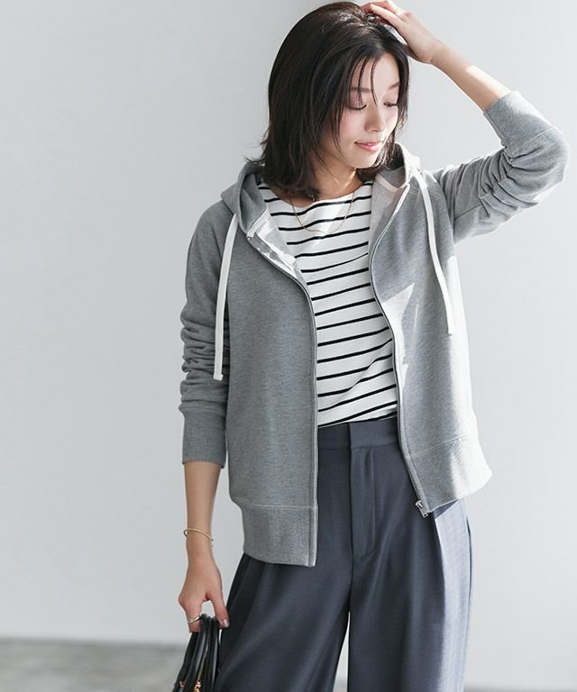 【ピエロ/Pierrot】のUVカットスウェットジップパーカー インテリア・キッズ・メンズ・レディースファッション・服の通販 founy(ファニー) 　ファッション　Fashion　レディースファッション　Fashion for Women　トップス・カットソー　Cut & Sew Tops　レディースパーカー・カジュアルフーディー　Casual Hoodies & Sweatshirts　スウェット・クルーネックトップス　Sweatshirts & Crewnecks / Relaxed Fit Sweat Tops　送料無料　Free Shipping　ジャケット　Jacket, Outerwear　パーカー　Hoodie, Parka　フィット　Fit, Slim Fit　プチプライス・低価格　Affordable / Budget Price　エレガント 上品　Elegant　定番　Standard, Basic Item　167cm / 杢グレー / M|ID: prp329100004364380 ipo3291000000033302594