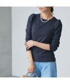 【ピエロ/Pierrot】のパフスリーブテレコリブカットソー 人気、トレンドファッション・服の通販 founy(ファニー) ファッション Fashion レディースファッション Fashion for Women トップス・カットソー Cut & Sew Tops カットソー・ベーシックTシャツ Cut-and-Sewn Tops / Stretch Tees & Basics おすすめ Recommended / Our Picks インナー Innerwear キャミワンピース Cami Dress, Slip Dress ギャザー Gathered, Ruffled スリーブ Sleeve, Long Sleeve / Short Sleeve トレンド Trend, Trending Now プチプライス・低価格 Affordable / Budget Price thumbnail 167cm / ネイビー / M|ID: prp329100004373357 ipo3291000000036068451