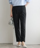 【ピエロ/Pierrot】の【お手入れ簡単】 デザインが選べるテーパードパンツ 167cm / ビジュー / ブラック / M|ID: prp329100004383537 ipo3291000000033553291