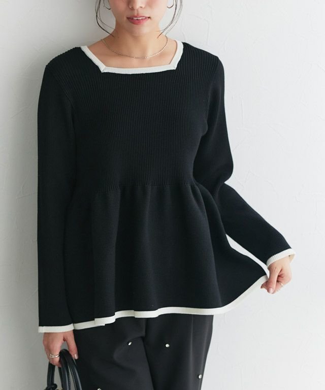 【ピエロ/Pierrot】の配色ペプラムニット インテリア・キッズ・メンズ・レディースファッション・服の通販 founy(ファニー) https://founy.com/ ファッション Fashion レディースファッション WOMEN トップス・カットソー Tops/Tshirt ニット Knit Tops 送料無料 Free Shipping 2025年 2025 2025春夏・S/S Ss,Spring/Summer,2025 フェミニン Feminine プチプライス・低価格 Affordable ペプラム Peplum |ID: prp329100004390600 ipo3291000000031216398