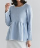 【ピエロ/Pierrot】の配色ペプラムニット 人気、トレンドファッション・服の通販 founy(ファニー) ファッション Fashion レディースファッション Fashion for Women トップス・カットソー Cut & Sew Tops ニット Knit Tops & Sweaters フェミニン Feminine, Girly プチプライス・低価格 Affordable / Budget Price ペプラム Peplum, Flared Hem thumbnail 167cm / ライトブルー×シルバーラメ / M|ID: prp329100004390600 ipo3291000000034223442