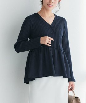 【ピエロ/Pierrot】 リブ切り替えペプラムニットカーディガン人気、トレンドファッション・服の通販 founy(ファニー) ファッション Fashion レディースファッション Fashion for Women トップス・カットソー Cut & Sew Tops ニット Knit Tops & Sweaters カーディガン・羽織り Layered Style Cardigans ギャザー Gathered, Ruffled デコルテ Décolleté, Neckline フレア Flare, Flared プチプライス・低価格 Affordable / Budget Price |ID:prp329100004390605