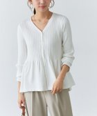 【ピエロ/Pierrot】のリブ切り替えペプラムニットカーディガン 人気、トレンドファッション・服の通販 founy(ファニー) ファッション Fashion レディースファッション Fashion for Women トップス・カットソー Cut & Sew Tops ニット Knit Tops & Sweaters カーディガン・羽織り Layered Style Cardigans ギャザー Gathered, Ruffled デコルテ Décolleté, Neckline フレア Flare, Flared プチプライス・低価格 Affordable / Budget Price thumbnail 166cm / オフホワイト / M|ID: prp329100004390605 ipo3291000000035517657