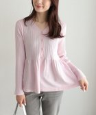 【ピエロ/Pierrot】のリブ切り替えペプラムニットカーディガン 人気、トレンドファッション・服の通販 founy(ファニー) ファッション Fashion レディースファッション Fashion for Women トップス・カットソー Cut & Sew Tops ニット Knit Tops & Sweaters カーディガン・羽織り Layered Style Cardigans ギャザー Gathered, Ruffled デコルテ Décolleté, Neckline フレア Flare, Flared プチプライス・低価格 Affordable / Budget Price thumbnail 163cm / パウダーピンク / M|ID: prp329100004390605 ipo3291000000035517659