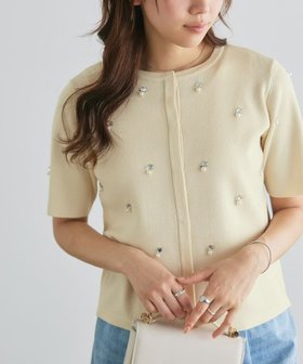 【ピエロ/Pierrot】 【rioさんコラボカラーアイテム】ビジューニットカーディガン人気、トレンドファッション・服の通販 founy(ファニー) ファッション Fashion レディースファッション WOMEN トップス・カットソー Tops/Tshirt ニット Knit Tops カーディガン Cardigans 2025年 2025 2025春夏・S/S Ss,Spring/Summer,2025 カーディガン Cardigan クロップド Cropped トレンド Trend パール Pearl ビジュー Bijou プチプライス・低価格 Affordable |ID:prp329100004408942