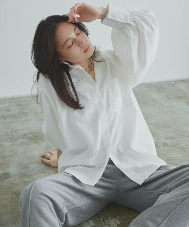 【ピエロ/Pierrot】のRASW ボリュームスリーブオーバーシャツ 人気、トレンドファッション・服の通販 founy(ファニー) 　ファッション　Fashion　レディースファッション　Fashion for Women　トップス・カットソー　Cut & Sew Tops　シャツ・ブラウス・オフィスカジュアル　Elegant Blouses & Button-Ups　ボリューム袖・フリルスリーブブラウス　Voluminous & Ruffle Sleeves / Puffy Sleeve Tops　フェミニン　Feminine, Girly　プチプライス・低価格　Affordable / Budget Price　ルーズ　Loose, Oversized　エレガント 上品　Elegant　 other-1|ID: prp329100004408946 ipo3291000000036120438