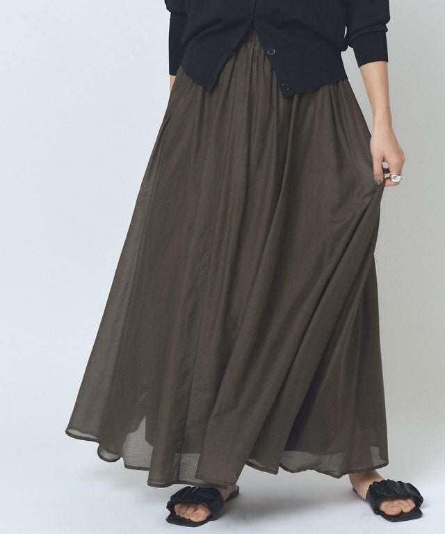 【ピエロ/Pierrot】のRASW 綿シルクギャザースカート 人気、トレンドファッション・服の通販 founy(ファニー) 　ファッション　Fashion　レディースファッション　Fashion for Women　スカート　Skirts　送料無料　Free Shipping　シルク　Silk, 100% Silk　プチプライス・低価格　Affordable / Budget Price　ロング　Long, Long-Length　夏　Summer　 other-1|ID: prp329100004408952 ipo3291000000036120489