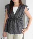 【ピエロ/Pierrot】の【rioさんコラボカラーアイテム】ペプラムビスチェトップス 157cm / ドット/グレー / M|ID: prp329100004408966 ipo3291000000032289004