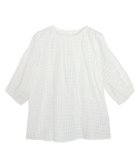 【ピエロ/Pierrot】の会員限定!10%OFF シアーチェックショルダーカットブラウス オフホワイト|ID:prp329100004408971