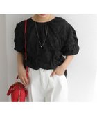 【ピエロ/Pierrot】のワッシャーボリュームスリーブブラウス 人気、トレンドファッション・服の通販 founy(ファニー) ファッション Fashion レディースファッション Fashion for Women トップス・カットソー Cut & Sew Tops シャツ・ブラウス・オフィスカジュアル Elegant Blouses & Button-Ups ボリューム袖・フリルスリーブブラウス Voluminous & Ruffle Sleeves / Puffy Sleeve Tops プチプライス・低価格 Affordable / Budget Price リボン Ribbon, Bow thumbnail 157cm / ブラック / M|ID: prp329100004408973 ipo3291000000036120262