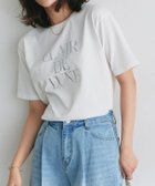 【ピエロ/Pierrot】の会員限定!10%OFF 【イージーケア】オーバーサイズロゴTシャツ 167cm / B / オフホワイト×シルバー / M|ID:prp329100004408978