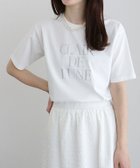【ピエロ/Pierrot】の【イージーケア】オーバーサイズロゴTシャツ 163cm / B / オフホワイト×シルバー / M|ID:prp329100004408978