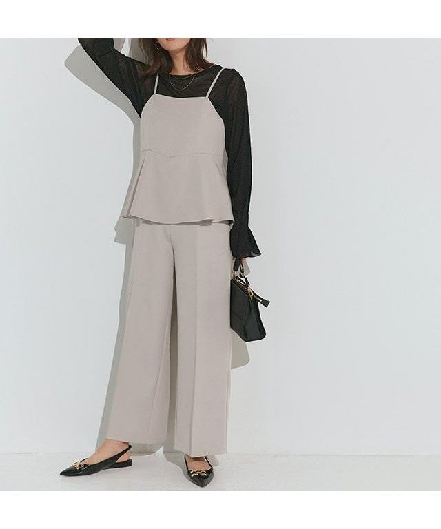 【ピエロ/Pierrot】のペプラムオールインワン インテリア・キッズ・メンズ・レディースファッション・服の通販 founy(ファニー) 　ファッション　Fashion　レディースファッション　WOMEN　ワンピース　Dress　オールインワン ワンピース　All In One Dress　2025年　2025　2025春夏・S/S　Ss,Spring/Summer,2025　インナー　Inner　フェミニン　Feminine　フレア　Flare　プチプライス・低価格　Affordable　ペプラム　Peplum　エレガント 上品　Elegant　ペプラムオールインワン|ID: prp329100004408985 ipo3291000000031159145