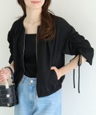 【ピエロ/Pierrot】の【おまとめ買いキャンペーン対象】リネンタッチライトブルゾン 163cm / ブラック / M|ID: prp329100004422431 ipo3291000000033064173