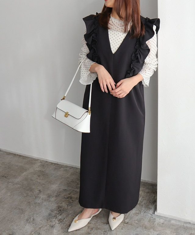 【ピエロ/Pierrot】のショルダーフリルVネックジャンパースカート【SAORIさんコラボカラーアイテム】 人気、トレンドファッション・服の通販 founy(ファニー) ファッション Fashion レディースファッション Fashion for Women スカート Skirts ショルダー Shoulder, Shoulder Strap ストレッチ Stretch, Stretchy Fabric フリル Frill, Ruffle プチプライス・低価格 Affordable / Budget Price other-1|ID: prp329100004424464 ipo3291000000034338904