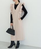【ピエロ/Pierrot】のショルダーフリルVネックジャンパースカート ショルダーフリルVネックジャンパースカート|ID:prp329100004424464