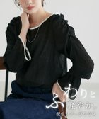 【ピエロ/Pierrot】の配色デザインシャーリングブラウス 配色デザインシャーリングブラウス|ID: prp329100004424467 ipo3291000000036306911