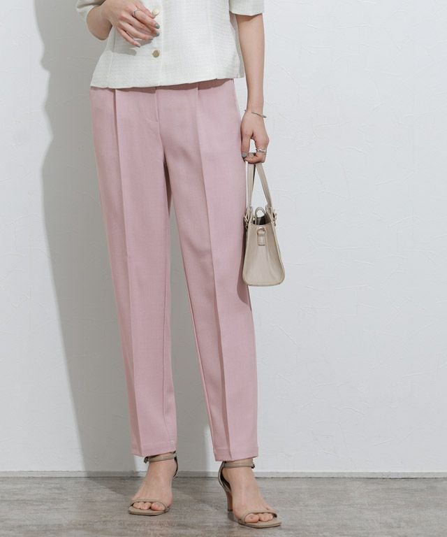 【ピエロ/Pierrot】の接触冷感高見えゆるテーパードパンツ インテリア・キッズ・メンズ・レディースファッション・服の通販 founy(ファニー) 　ファッション　Fashion　レディースファッション　Fashion for Women　パンツ　Pants & Trousers　おすすめ　Recommended / Our Picks　ジップ　Zip, Zipper　センター　Center, Center Line　フラット　Flat, Flat Shoes　プチプライス・低価格　Affordable / Budget Price　リアル　Real, Realistic　リネン　Linen, Linen Fabric　ループ　Loop, Loop Knit　夏　Summer　167cm / ピンク / TM|ID: prp329100004430448 ipo3291000000036263835