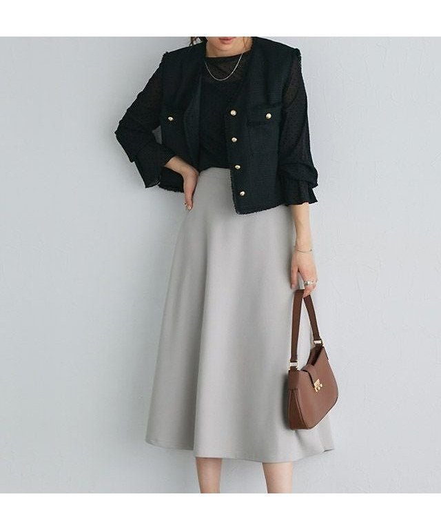 【ピエロ/Pierrot】の機能性2丈フレアスカート インテリア・キッズ・メンズ・レディースファッション・服の通販 founy(ファニー) 　ファッション　Fashion　レディースファッション　Fashion for Women　スカート　Skirts　Aライン・フレアスカート　A-Line & Flared Skirts　ウォッシャブル　Machine Washable　ジョーゼット　Georgette, Semi-Sheer Fabric　ストレッチ　Stretch, Stretchy Fabric　フレア　Flare, Flared　プチプライス・低価格　Affordable / Budget Price　ミドル　Middle Length, Mid Height　ロング　Long, Long-Length　夏　Summer　春　Spring　S/S・春夏　SS, Spring/Summer, Warm Season　166cm / ライトグレー / ミドル丈 / M|ID: prp329100004435858 ipo3291000000036119847