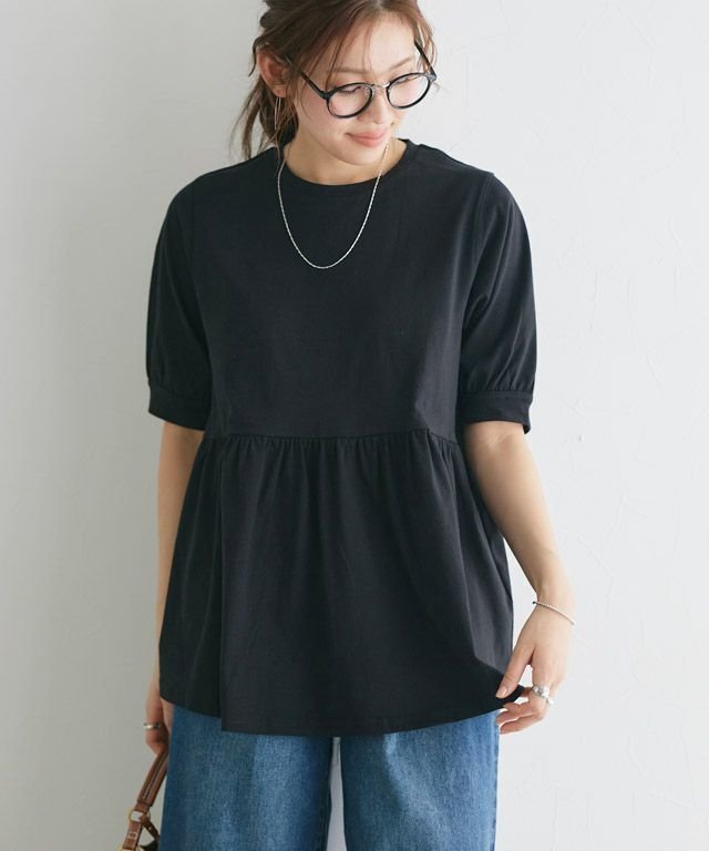 【ピエロ/Pierrot】のパフフレアTシャツ 人気、トレンドファッション・服の通販 founy(ファニー) 　ファッション　Fashion　レディースファッション　WOMEN　トップス・カットソー　Tops/Tshirt　シャツ/ブラウス　Shirts/Blouses　ロング / Tシャツ　T-Shirts　送料無料　Free Shipping　2025年　2025　2025春夏・S/S　Ss,Spring/Summer,2025　おすすめ　Recommend　ギャザー　Gather　フェミニン　Feminine　フレア　Flare　プチプライス・低価格　Affordable　再入荷　Restock/Back In Stock/Re Arrival　 other-1|ID: prp329100004435876 ipo3291000000030984426