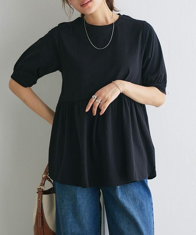 【ピエロ/Pierrot】のパフフレアTシャツ インテリア・キッズ・メンズ・レディースファッション・服の通販 founy(ファニー) https://founy.com/ ファッション Fashion レディースファッション Fashion for Women トップス・カットソー Cut & Sew Tops シャツ・ブラウス・オフィスカジュアル Elegant Blouses & Button-Ups ロングTシャツ・Tシャツ Longline T-Shirts & Tees おすすめ Recommended / Our Picks ギャザー Gathered, Ruffled フェミニン Feminine, Girly フレア Flare, Flared プチプライス・低価格 Affordable / Budget Price |ID: prp329100004435876 ipo3291000000036307008