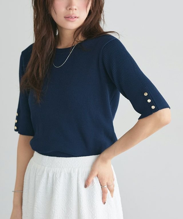 【ピエロ/Pierrot】の袖ボタンニットプルオーバー インテリア・キッズ・メンズ・レディースファッション・服の通販 founy(ファニー) https://founy.com/ ファッション Fashion レディースファッション WOMEN トップス・カットソー Tops/Tshirt ニット Knit Tops プルオーバー Pullover 2025年 2025 2025春夏・S/S Ss,Spring/Summer,2025 インナー Inner フィット Fit プチプライス・低価格 Affordable 夏 Summer 秋 Autumn/Fall |ID: prp329100004441372 ipo3291000000031039052