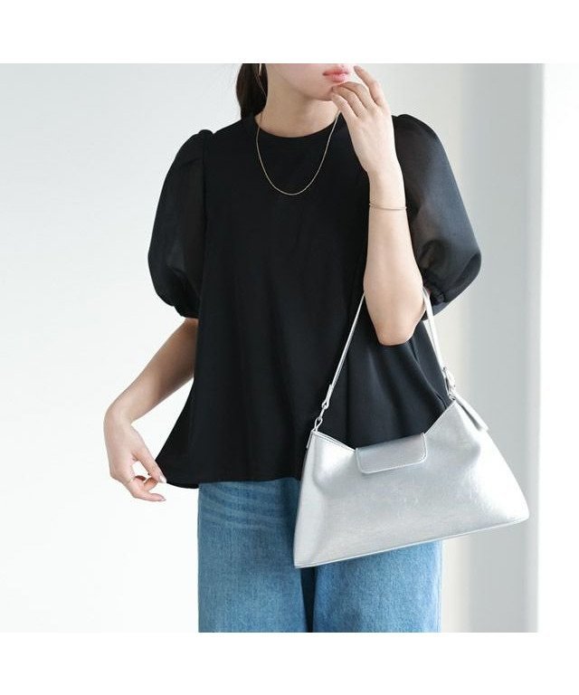 【ピエロ/Pierrot】のシアーダンボールドッキングフレアカットソー 人気、トレンドファッション・服の通販 founy(ファニー) 　ファッション　Fashion　レディースファッション　Ladies' Fashion Online　トップス・カットソー　Tops/Tshirt　カットソー　Cut and Sewn　2025年　2025　2025春夏・S/S　Ss,Spring/Summer,2025　シアー　Sheer　フェミニン　Feminine　フレア　Flare　プチプライス・低価格　Affordable　 other-1|ID: prp329100004441375 ipo3291000000032402514