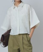 【ピエロ/Pierrot】のRASW クロップドワイドシャツ 166cm / オフホワイト / M|ID:prp329100004443453