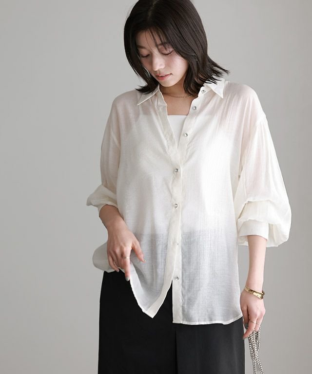 【ピエロ/Pierrot】のビジューシアーシャツ インテリア・キッズ・メンズ・レディースファッション・服の通販 founy(ファニー) https://founy.com/ ファッション Fashion レディースファッション WOMEN トップス・カットソー Tops/Tshirt シャツ/ブラウス Shirts/Blouses 2025年 2025 2025春夏・S/S Ss,Spring/Summer,2025 シアー Sheer スリーブ Sleeve プチプライス・低価格 Affordable |ID: prp329100004450940 ipo3291000000031132067