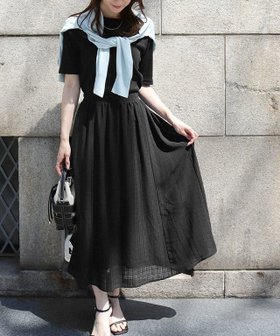 【ピエロ/Pierrot】 シアーチェックドッキングワンピース人気、トレンドファッション・服の通販 founy(ファニー) ファッション Fashion レディースファッション Fashion for Women ワンピース Dresses カットソー Cut and Sewn Top トレンド Trend, Trending Now ドッキング Docking, Mixed Material プチプライス・低価格 Affordable / Budget Price |ID:prp329100004450942