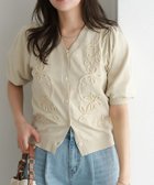 【ピエロ/Pierrot】のコード刺繍ニットカーディガン 166cm / アイボリー / M|ID:prp329100004450943