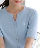 【ピエロ/Pierrot】の【U.S.POLO ASSN.】キーネックデザインカーディガン 166cm / ライトブルー×オフホワイト / M|ID: prp329100004455122 ipo3291000000031172811