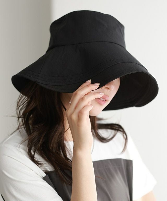 【ピエロ/Pierrot】のUVカットハット インテリア・キッズ・メンズ・レディースファッション・服の通販 founy(ファニー) 　ファッション　Fashion　レディースファッション　Fashion for Women　おすすめ　Recommended / Our Picks　アウトドア　Outdoor Clothing　プチプライス・低価格　Affordable / Budget Price　帽子　Hat, Headwear　166cm / ブラック / F|ID: prp329100004465008 ipo3291000000036072794