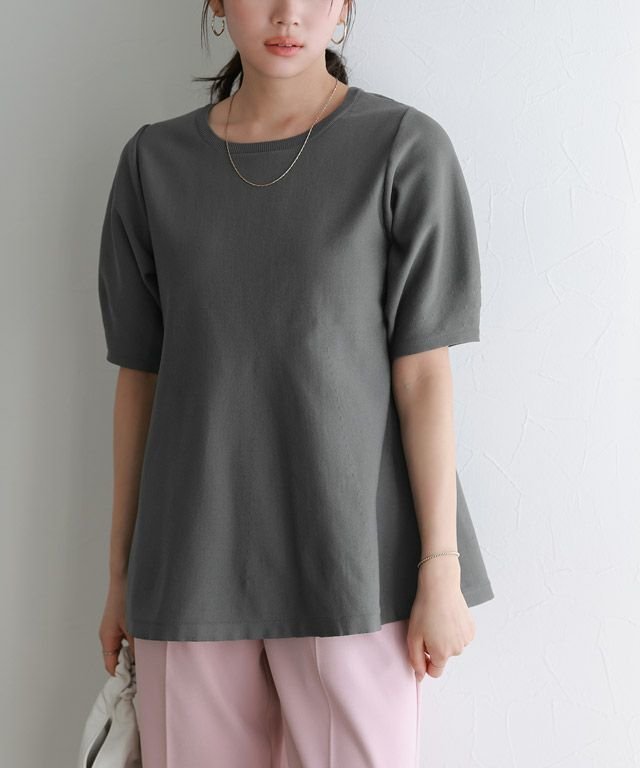 【ピエロ/Pierrot】の構築袖ペプラムニット インテリア・キッズ・メンズ・レディースファッション・服の通販 founy(ファニー) 　ファッション　Fashion　レディースファッション　WOMEN　トップス・カットソー　Tops/Tshirt　ニット　Knit Tops　送料無料　Free Shipping　2025年　2025　2025春夏・S/S　Ss,Spring/Summer,2025　フェミニン　Feminine　プチプライス・低価格　Affordable　ペプラム　Peplum　166cm / チャコール / M|ID: prp329100004465018 ipo3291000000031767783